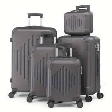 Gray 5pcs Luggage with Corner Protectors