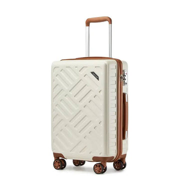 White 20 Inch Hard Shell Suitcase