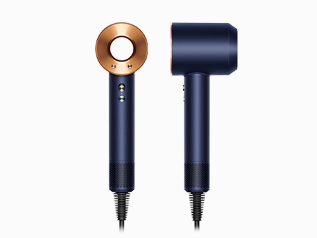 Dyson Supersonic hair dryer Prussian blue and Rich copper